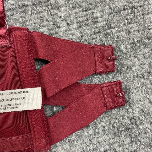 FREE PEOPLE Women’s Maroon Lace Underwire Bra size: 34C - Picture 4 of 6